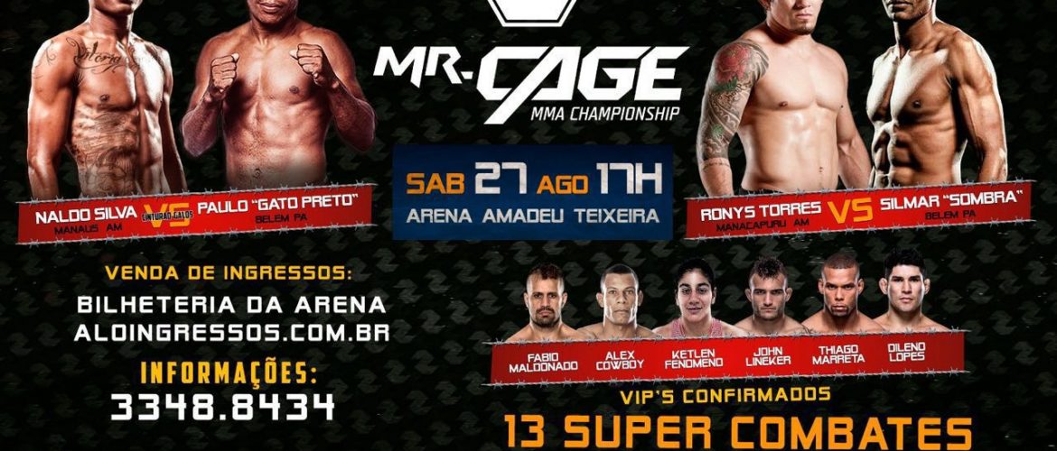 Pesagem do Mr Cage acontece nesta sexta-feira na Arena Amadeu Teixeira