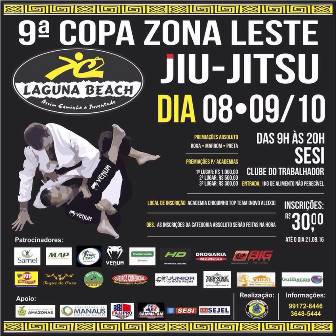 9ª Copa Zona Leste Laguna Beach de Jiu-Jítsu acontece dias 8 e 9 de outubro, em Manaus