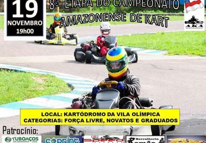 Oitava Etapa do Campeonato Amazonense de Kart marcada para o dia 19 de novembro